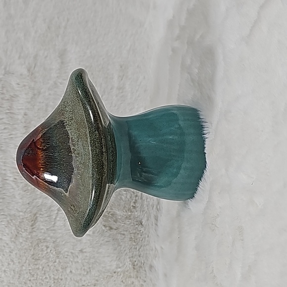 Ceramic Teal/Brown Decor Mushroom - Picture 4 of 4